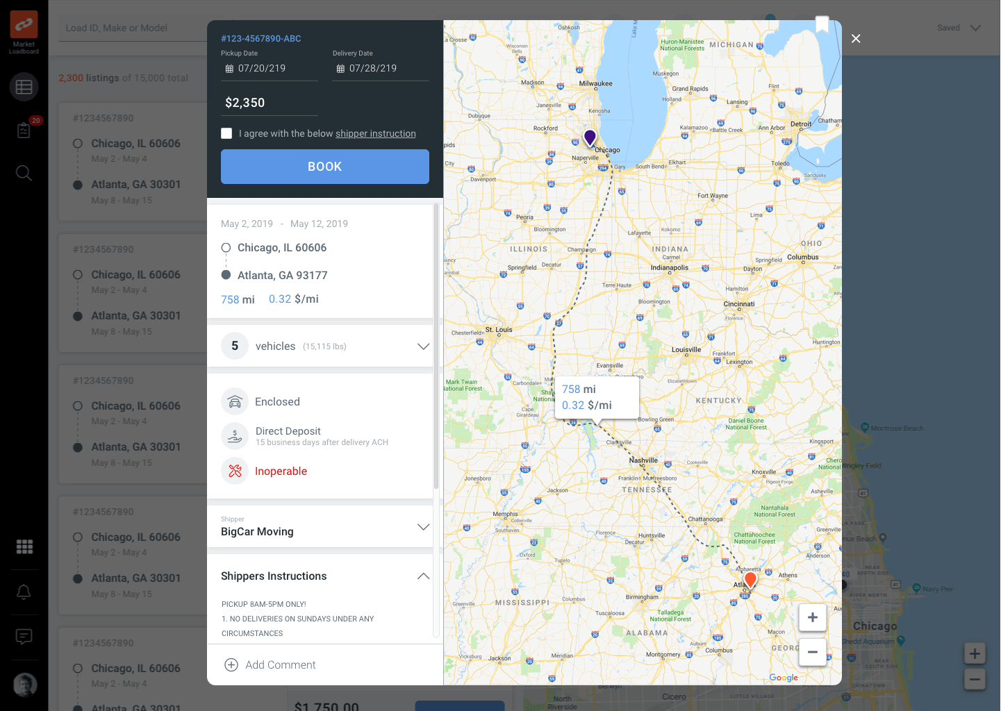 Load Board 2.0: Order Details